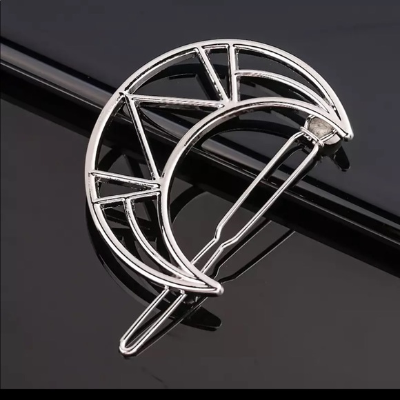 Geometric Moon Hair Barrette - Picture 2 of 3